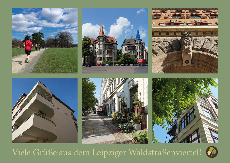 Waldstraßenviertel-Postkarte